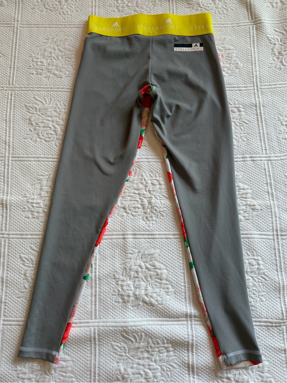 Bundle Adidas Stella McCartney Stellasport Leggings Red Rose/Camo Neon Waist - Picture 4 of 13